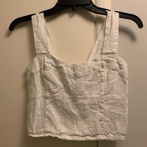 Linen Blend Corset Top